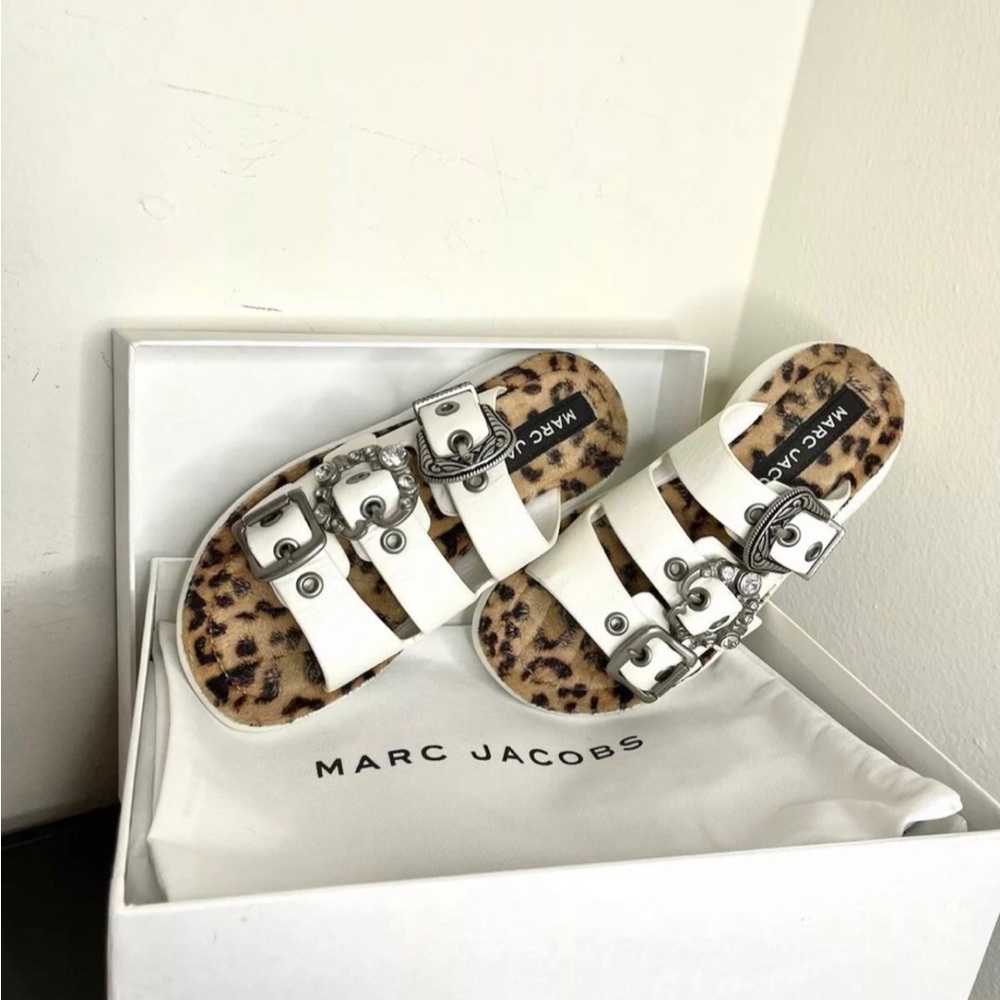Marc Jacobs Emerson Sport Sandals Slide Buckles Mules Flip Flop Sz 61/2 & 7